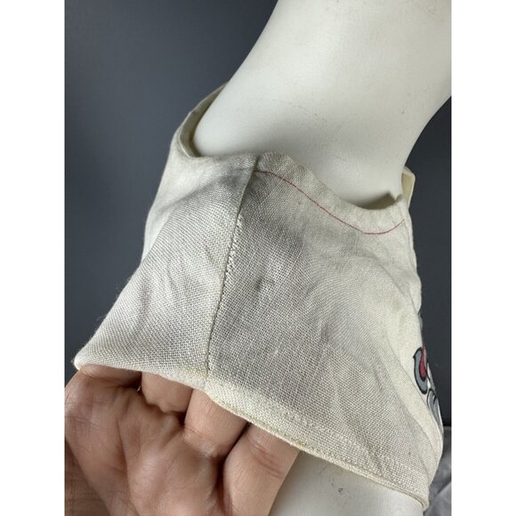 Vtg Royal Miss Fashion Rayon Floral Shift Dress Cream Red Gray Pullover Sz 13-14 - Picture 11 of 16